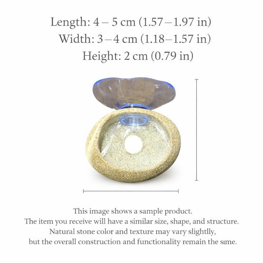 Aquarium Stone Plant Anchor With Suction Cup – natural stone aquarium accessory – alternate product view