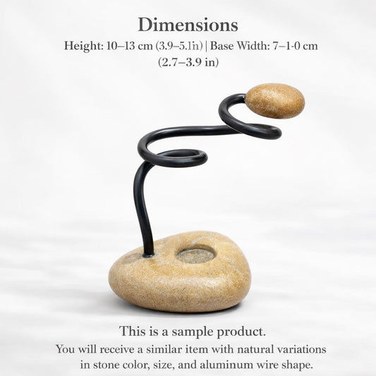 Stone Toothbrush & Cutlery Holder – natural stone bathroom accessory – alternate product view