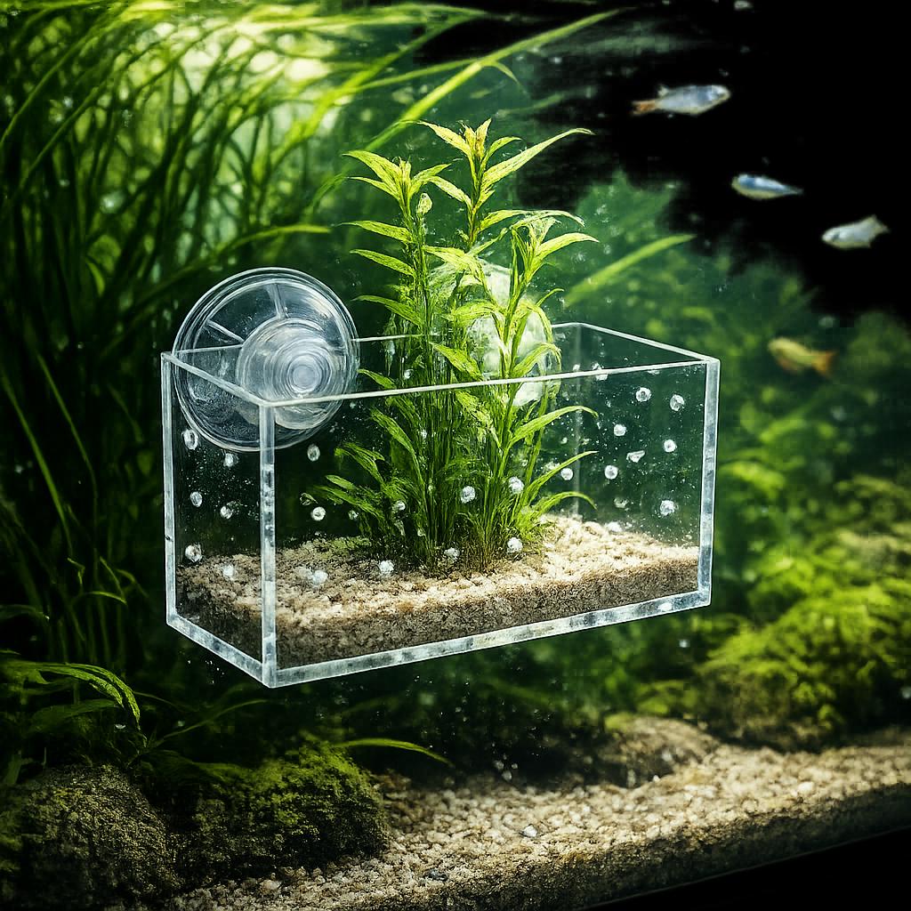 Aquarium Plant Holder With Suction Cups – natural stone aquarium accessory – product detail