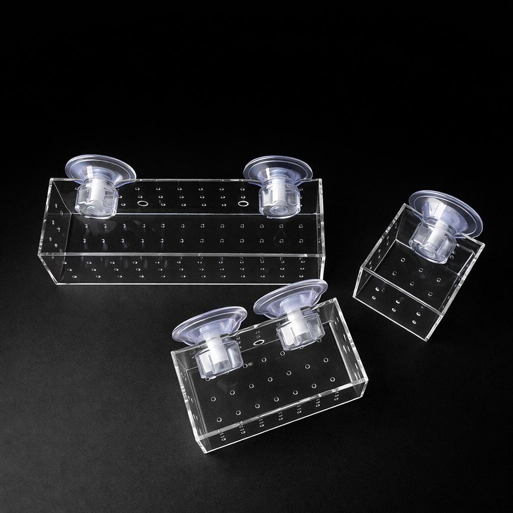 Aquarium Plant Holder With Suction Cups – natural stone aquarium accessory – alternate view