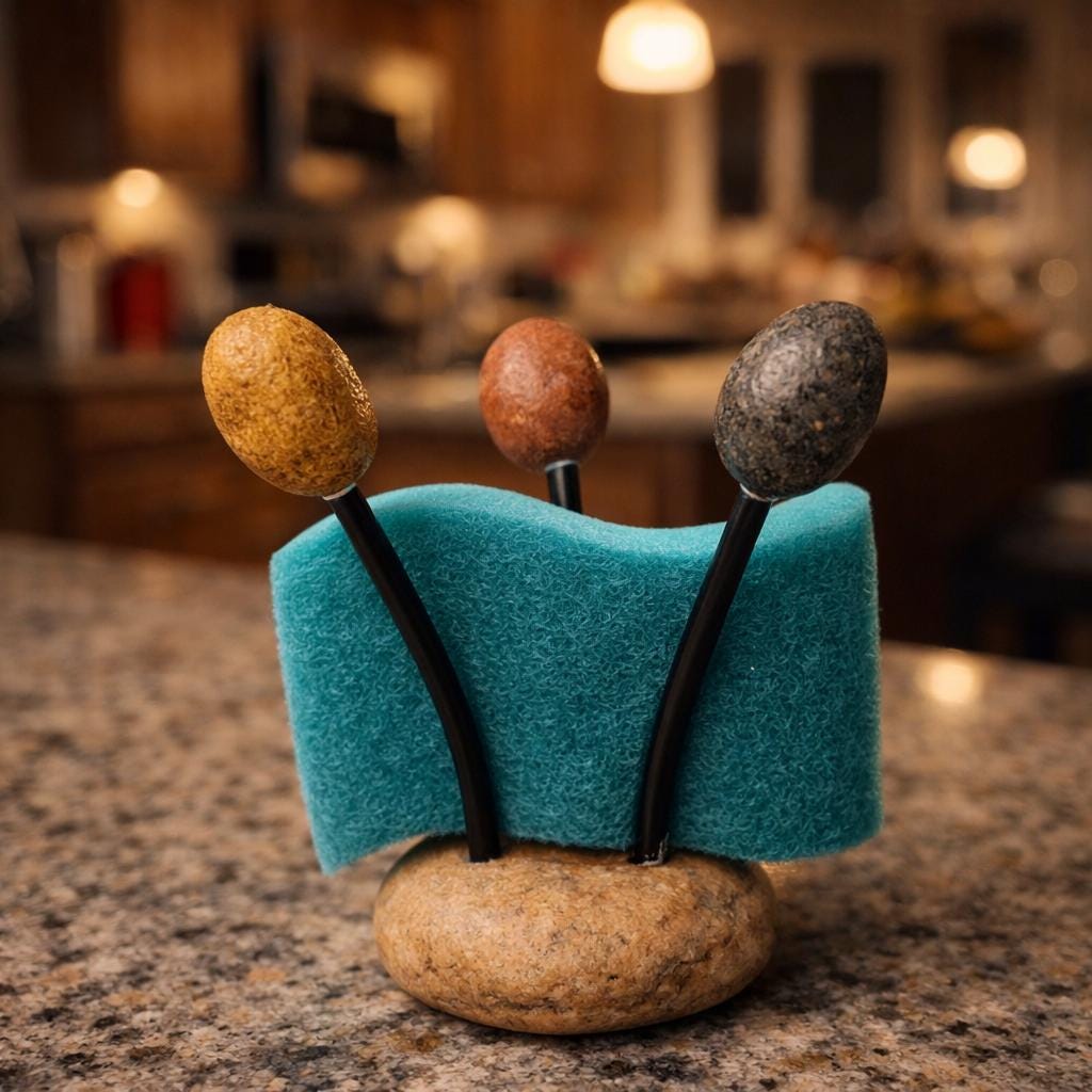 Stone Sponge Holder For Kitchen Sink – natural stone kitchen and dining accessory – product detail