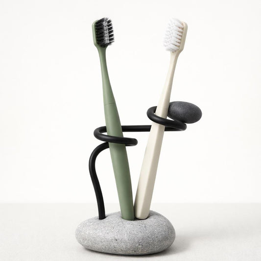 Stone Toothbrush Holder – natural stone bathroom accessory – alternate product view