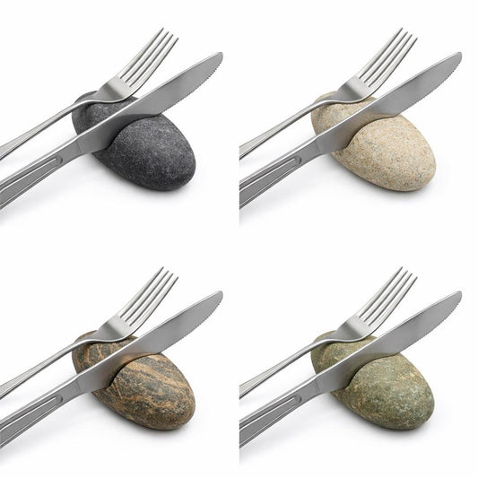 Cutlery Rest - Knife & Chopstick Holder – natural stone kitchen and dining accessory – alternate product view