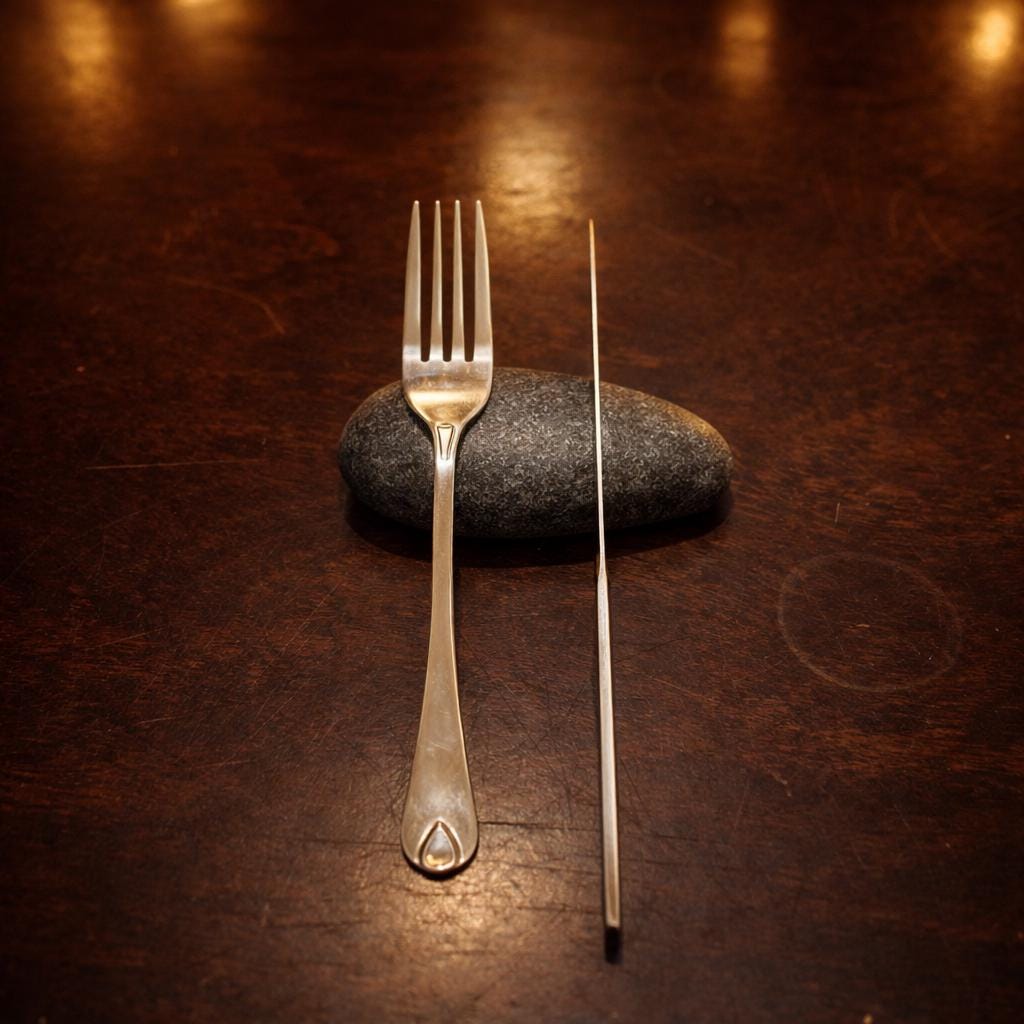 Cutlery Rest - Knife & Chopstick Holder – natural stone kitchen and dining accessory – product detail