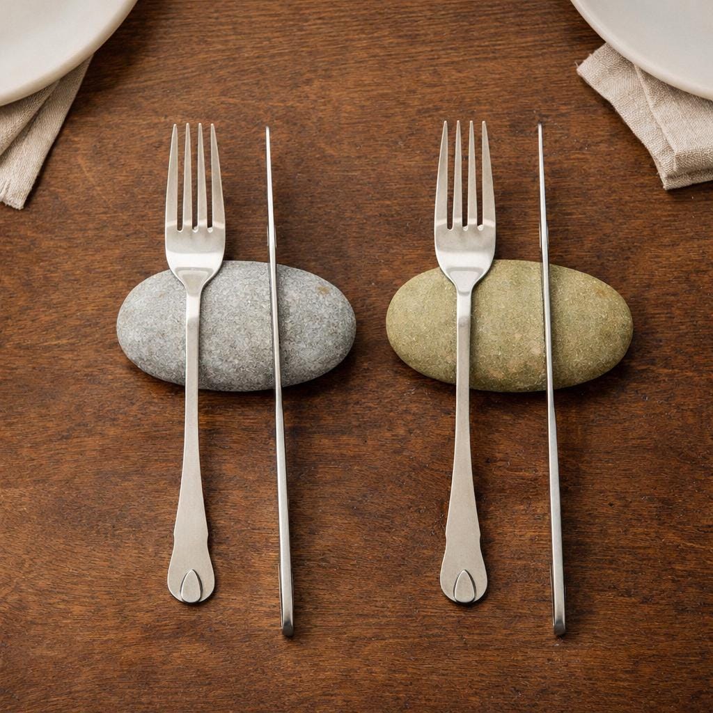 Cutlery Rest - Knife & Chopstick Holder – natural stone kitchen and dining accessory – primary product view