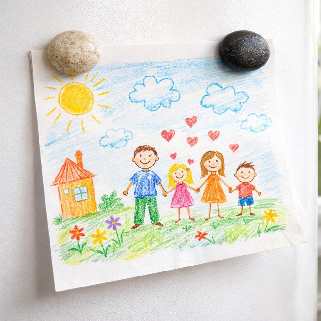 Natural River Rock Fridge Magnets - Whiteboard – natural stone mindful home accent – product detail