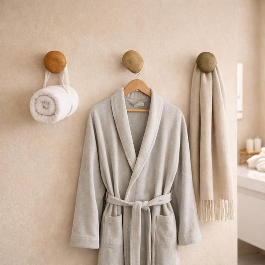 Bathroom Wall Hook – natural stone bathroom accessory – alternate product view
