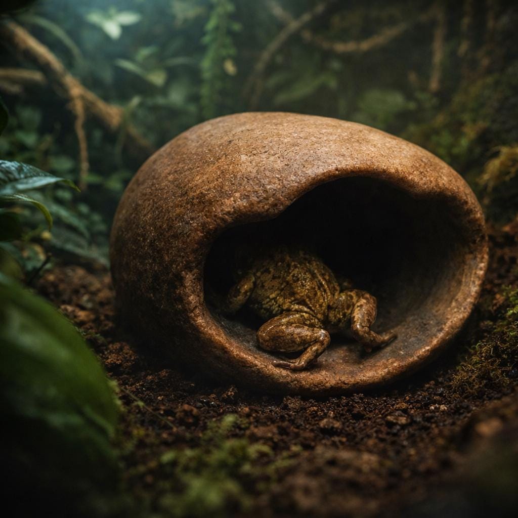 Hide Cave For Mini Frogs – natural stone terrarium accessory – alternate angle