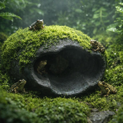 Hide Cave For Mini Frogs – natural stone terrarium accessory – product detail