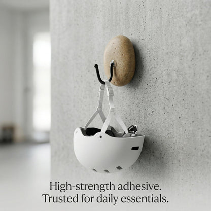 Wall Hooks - No Drill Natural Stone Wall Hooks – natural stone wall hook or rack – alternate angle