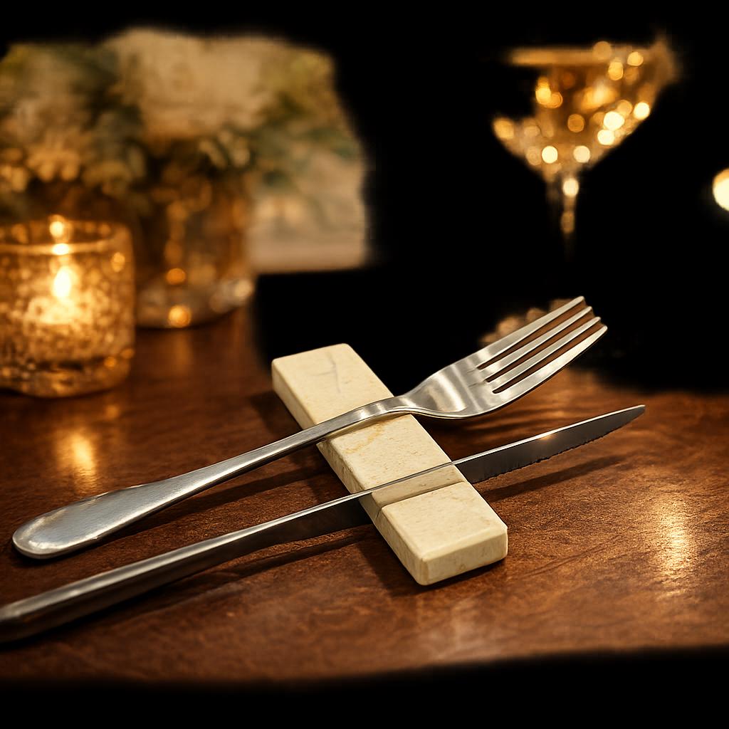 Cutlery Rest Blocks – natural stone kitchen and dining accessory – product detail
