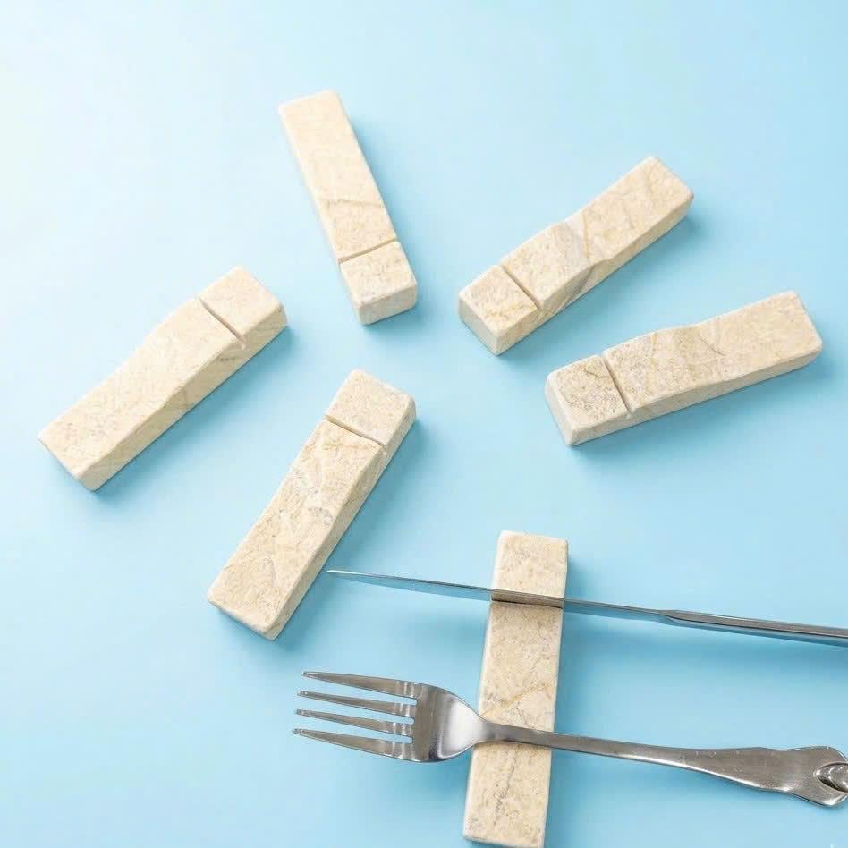 Cutlery Rest Blocks – natural stone kitchen and dining accessory – alternate angle