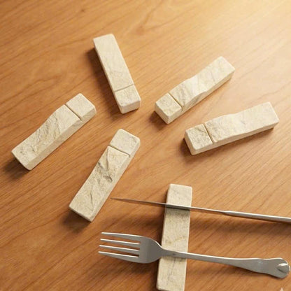 Cutlery Rest Blocks – natural stone kitchen and dining accessory – product detail