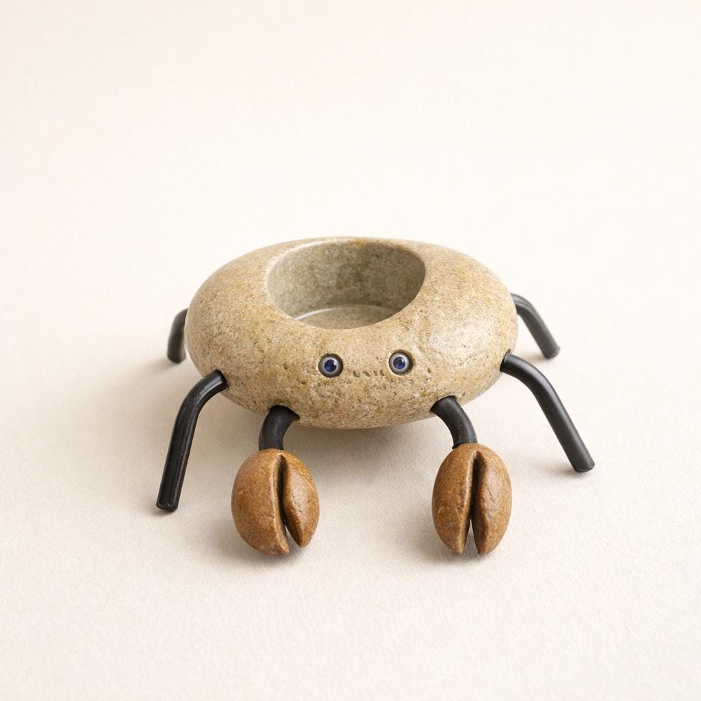 Mini Planter For Succulents – natural stone planter or floral display – detail view