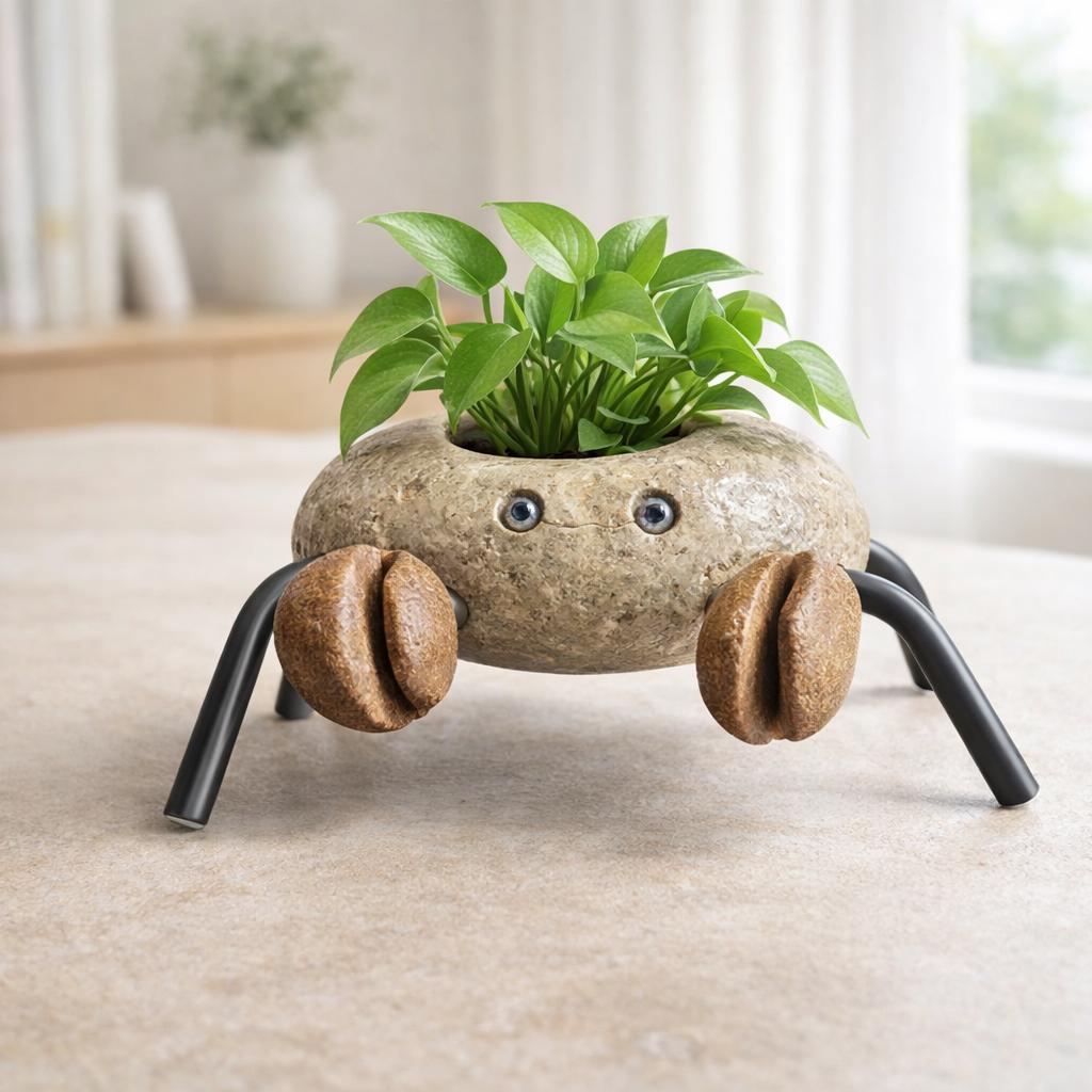 Mini Planter For Succulents – natural stone planter or floral display – alternate angle