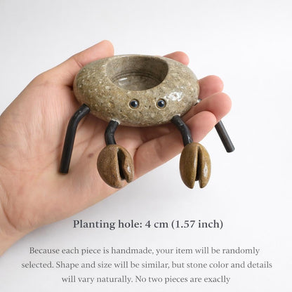 Mini Planter For Succulents – natural stone planter or floral display – alternate product view