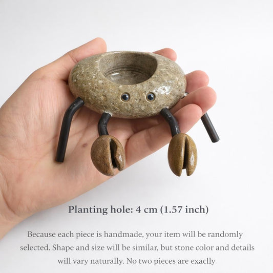 Mini Planter For Succulents – natural stone planter or floral display – alternate product view