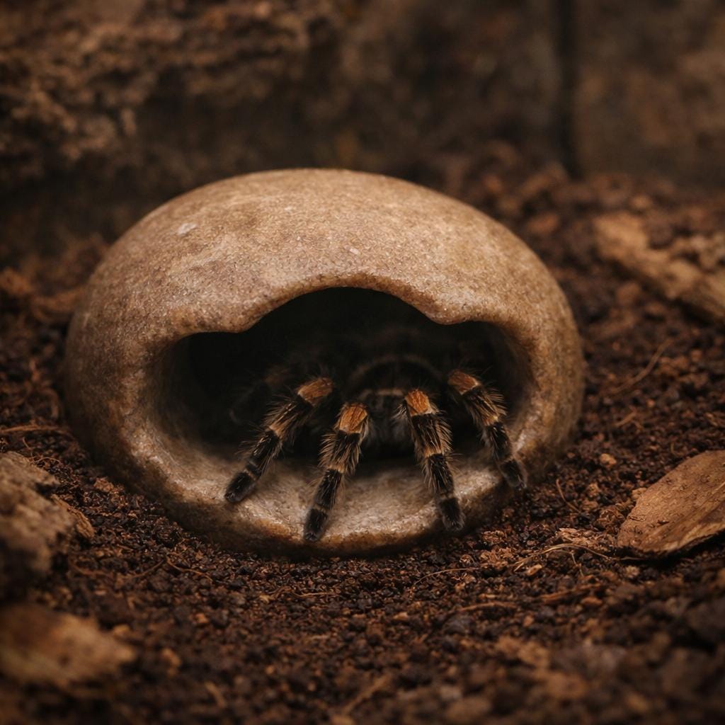 Tarantula Hide Natural Stone Cave Small Spider Hide Terrarium – natural stone terrarium accessory – alternate angle