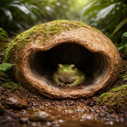 Hide Cave For Mini Frogs – natural stone terrarium accessory – product detail