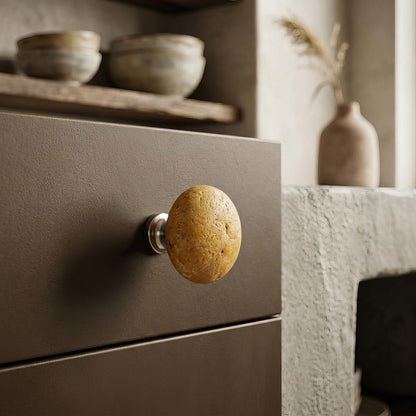 Cabinet Knobs - Natural Stone Cabinet Knob – natural stone wall hook or rack – detail view