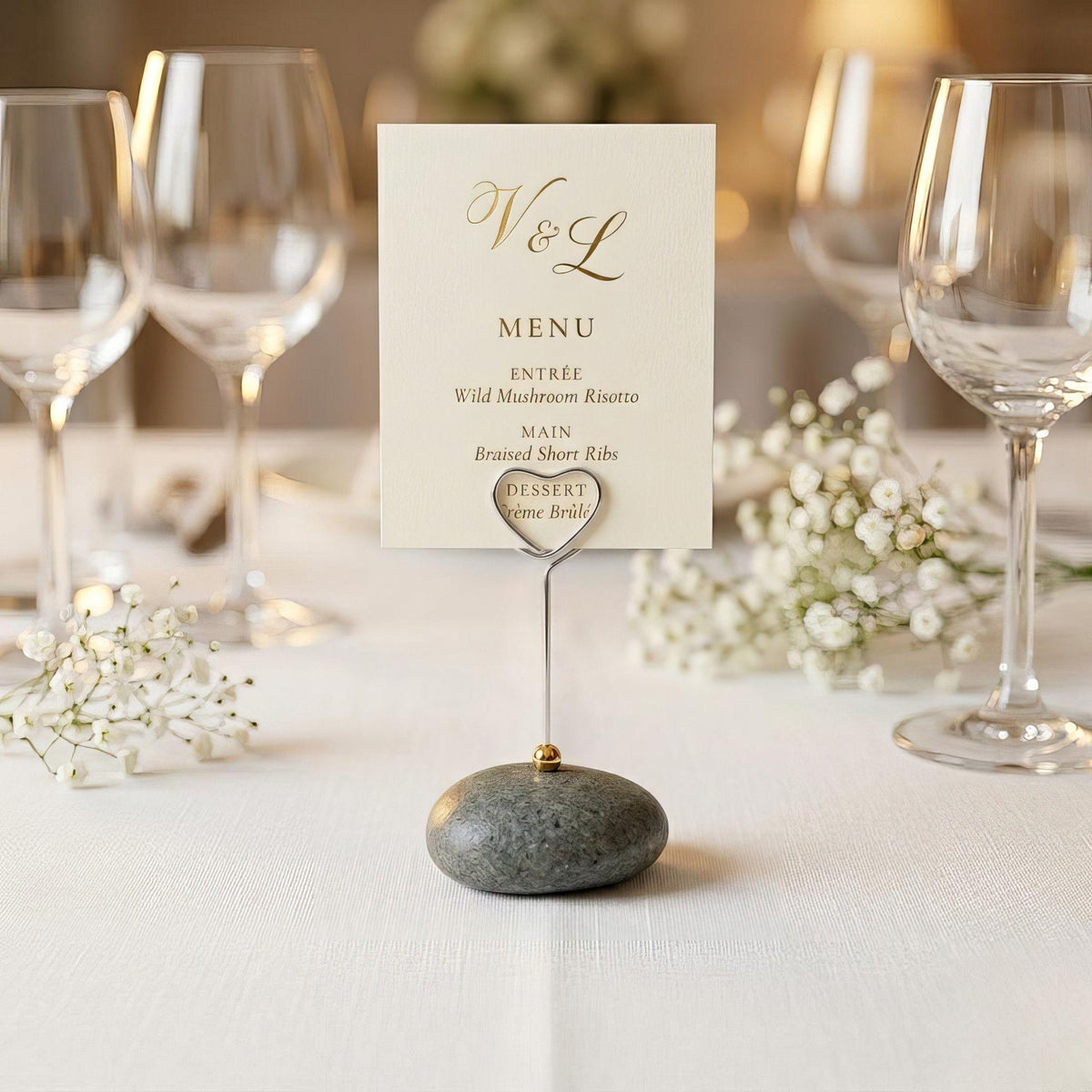 Natural Stone Menu Holder – natural stone kitchen and dining accessory – detail view
