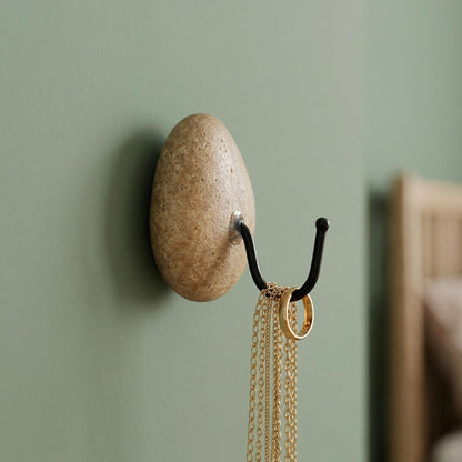Wall Hooks - No Drill Natural Stone Wall Hooks – natural stone wall hook or rack – alternate angle
