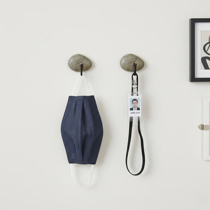 Natural Stone Key Holder For Wall – natural stone wall hook or rack – alternate angle