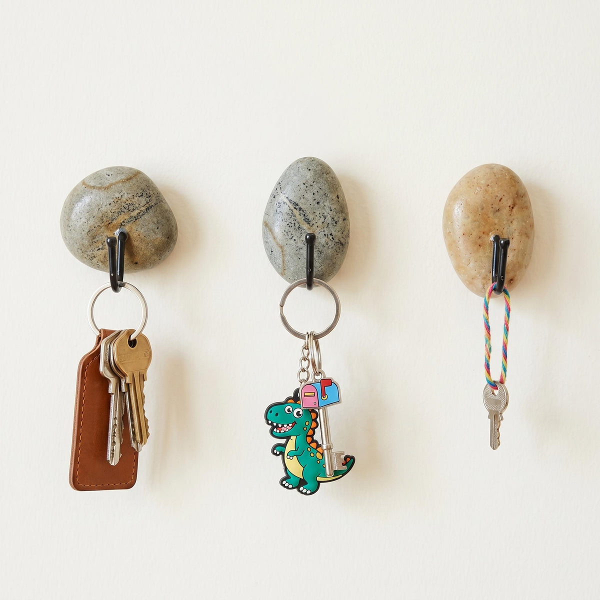Natural Stone Key Holder For Wall – natural stone wall hook or rack – alternate angle
