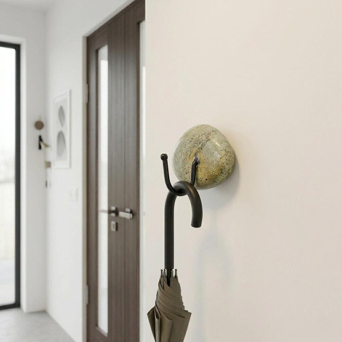 Natural Stone Key Hooks For Wall – natural stone wall hook or rack – alternate view