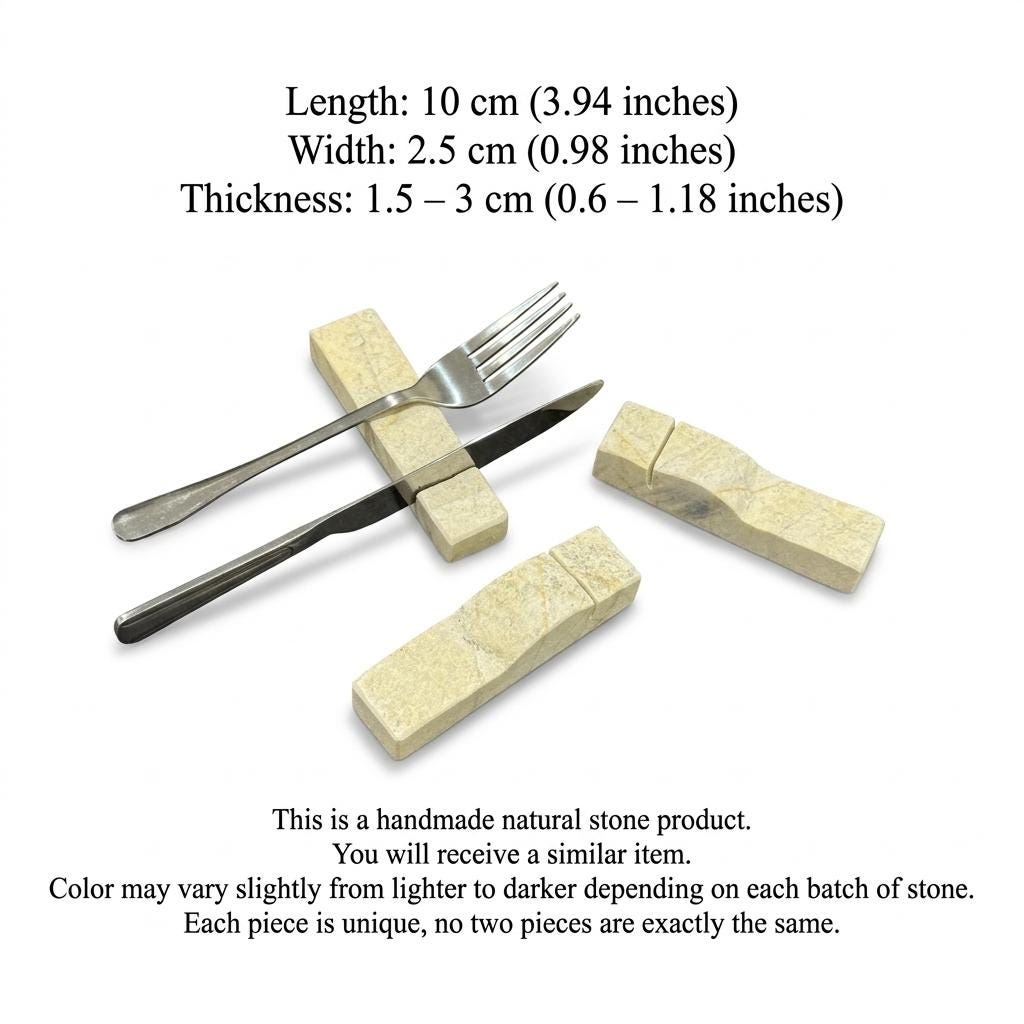 Cutlery Rest Blocks – natural stone kitchen and dining accessory – alternate product view