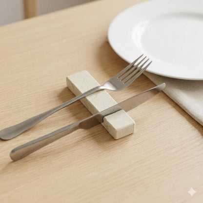 Cutlery Rest Blocks – natural stone kitchen and dining accessory – product detail