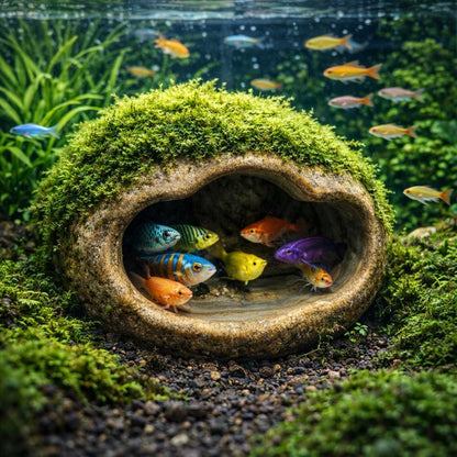 Natural Stone Aquarium Cave - Fish Hide – natural stone aquarium accessory – primary product view