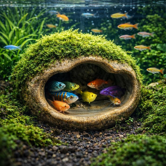 Natural Stone Aquarium Cave - Fish Hide – natural stone aquarium accessory – primary product view