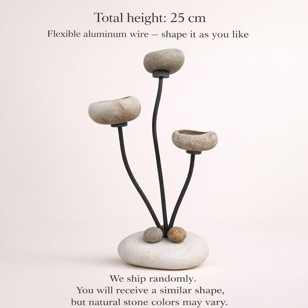 Aquarium Plant Holder Stand – natural stone aquarium accessory – alternate product view