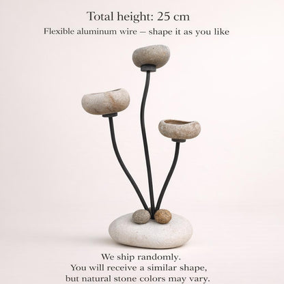 Aquarium Plant Holder Stand – natural stone aquarium accessory – alternate product view