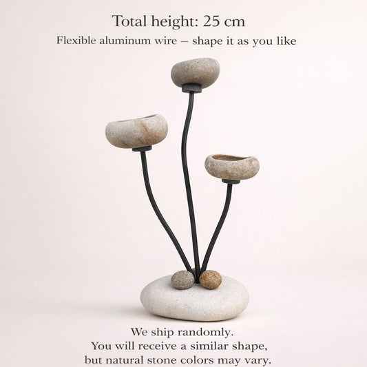 Aquarium Plant Holder Stand – natural stone aquarium accessory – alternate product view