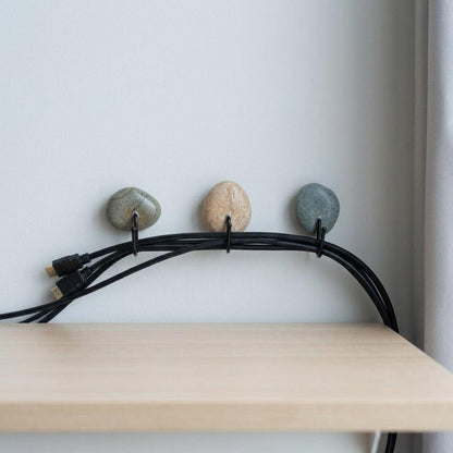 No-Drill Natural Stone Wall Hooks – natural stone wall hook or rack – product detail