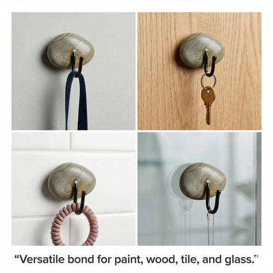 Natural Stone Key Holder For Wall – natural stone wall hook or rack – alternate product view