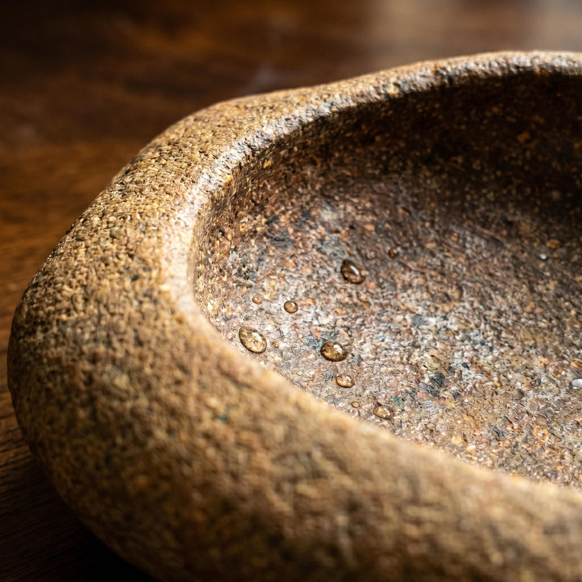 Natural River Stone Prayer Bowl – natural stone mindful home accent – product detail