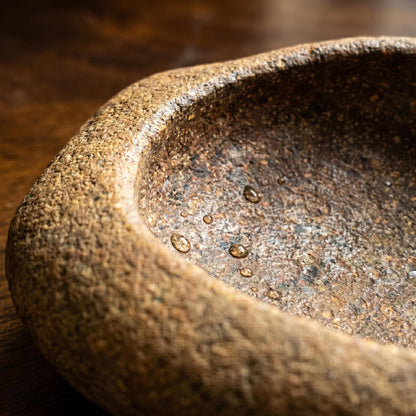 Natural River Stone Prayer Bowl – natural stone mindful home accent – product detail