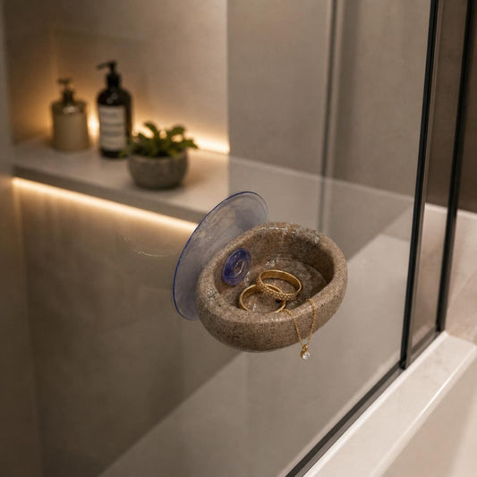 Ring Holder Bathroom – natural stone bathroom accessory – primary product view