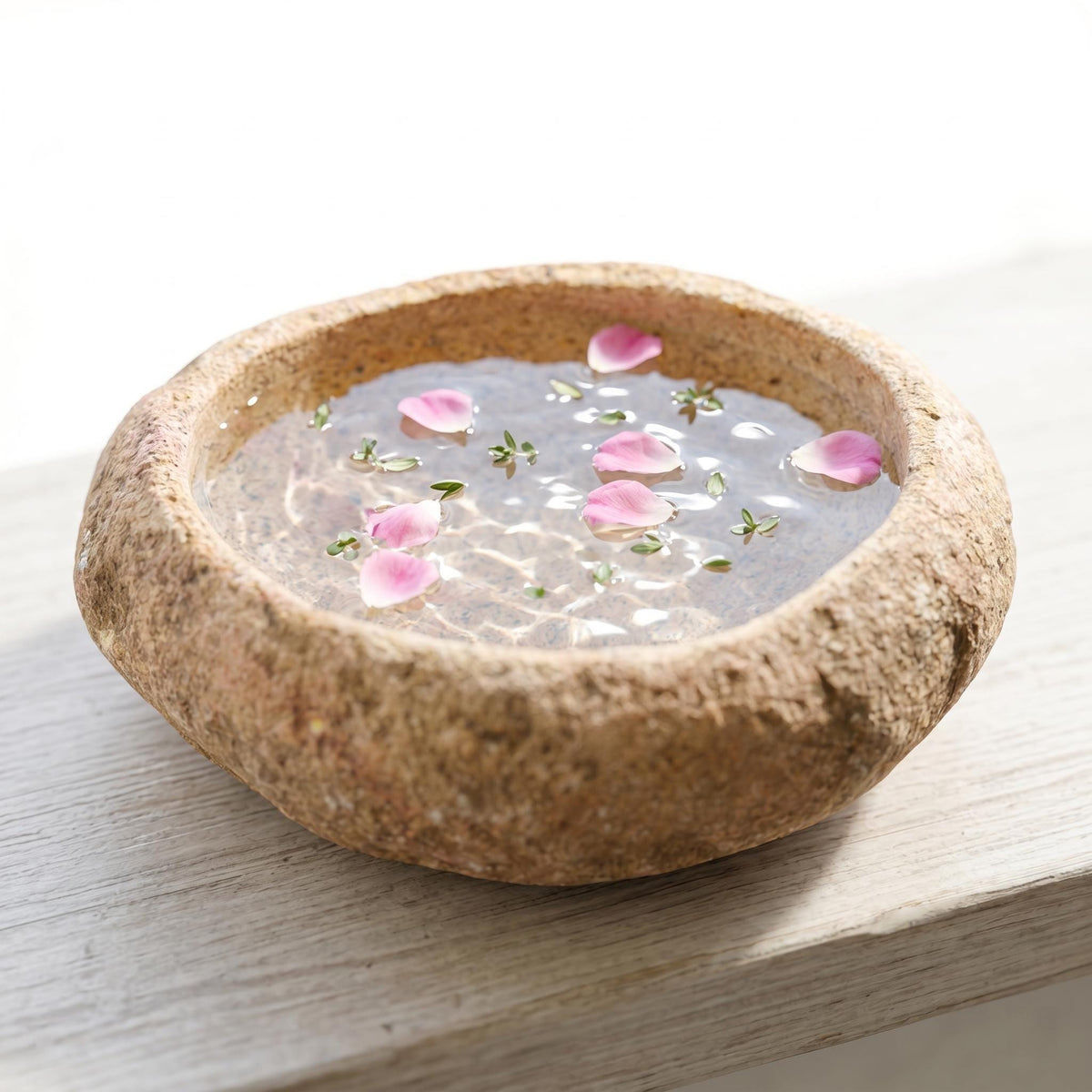 Natural Stone Offering Bowl For Meditation Altar – natural stone mindful home accent – alternate view
