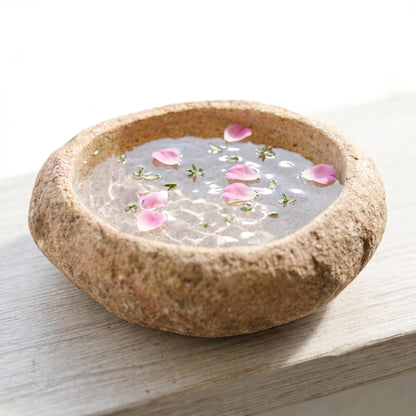 Natural Stone Offering Bowl For Meditation Altar – natural stone mindful home accent – alternate view