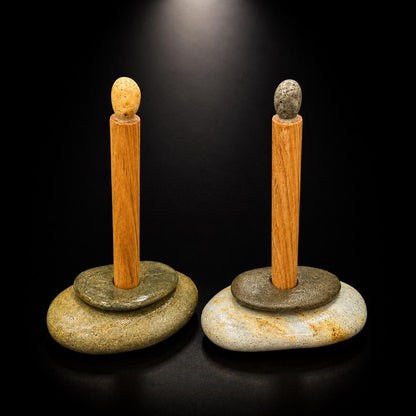 Toilet Paper Holder Stone – natural stone bathroom accessory – product detail