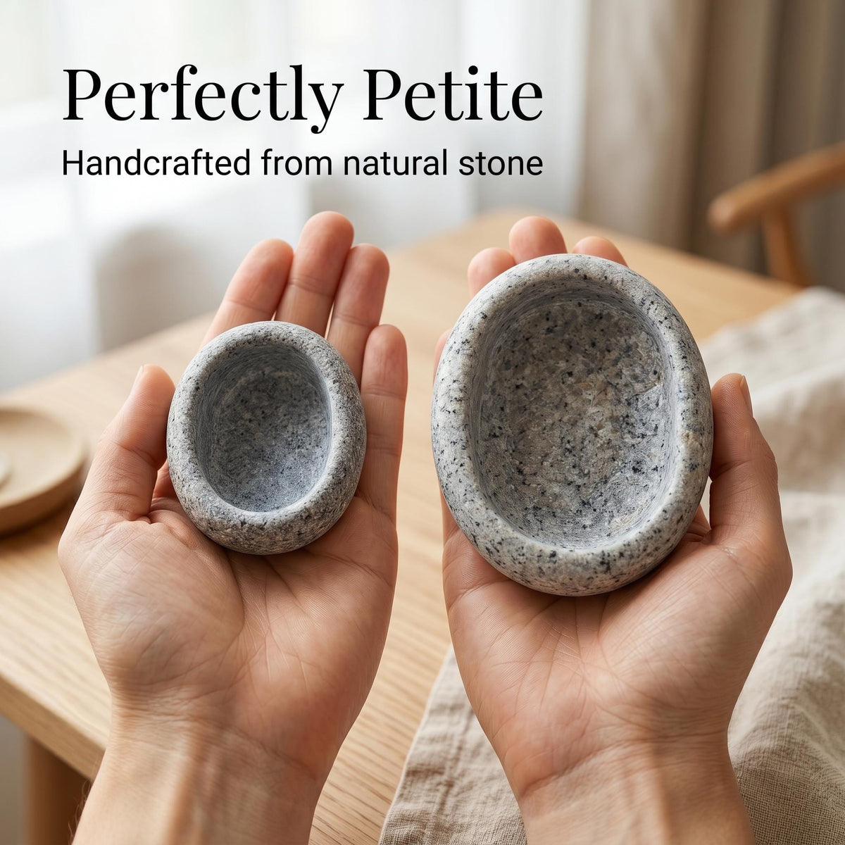 Tiny Cat Bowls - Natural Stone Dish For Freeze Dried Treats – natural stone bird and wildlife accessory – product detail