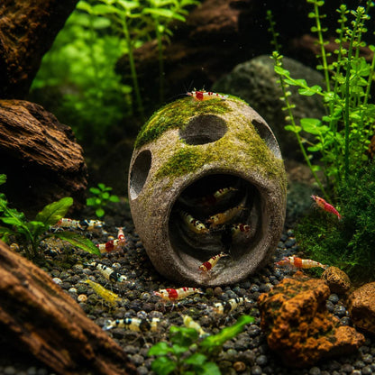 Shrimp Hide Cave Natural Stone – natural stone aquarium accessory – alternate view