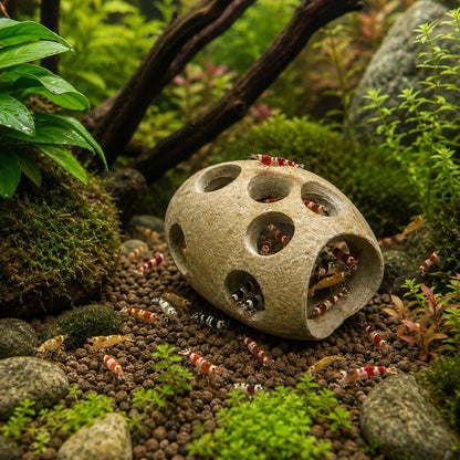 Shrimp Hide Cave Natural Stone – natural stone aquarium accessory – alternate view