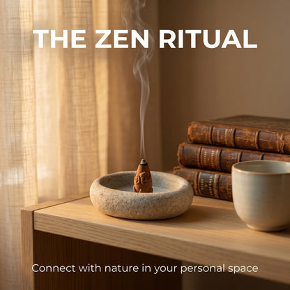 Stone Incense Dish – natural stone mindful home accent – product detail