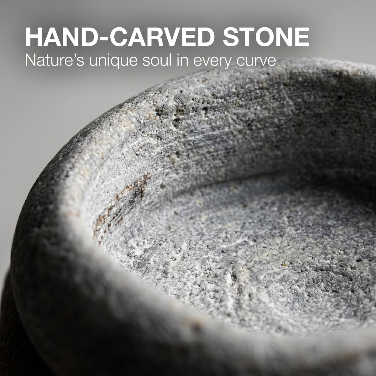 Stone Incense Dish – natural stone mindful home accent – alternate angle
