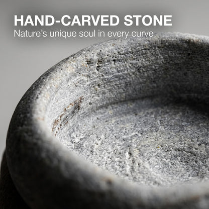 Stone Incense Dish – natural stone mindful home accent – alternate angle